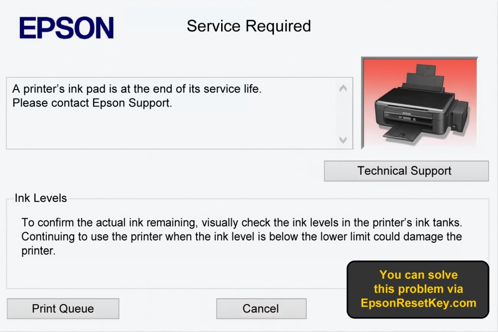 Reset-Schlüssel für Epson Drucker – Resttinten-Zähler (WIC Reset)